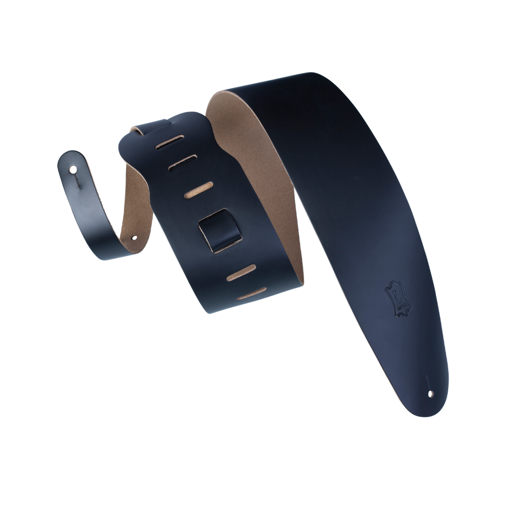 [M4-BLK] Levy's M4 Lead Leather Series 3" Guitar Strap, Black