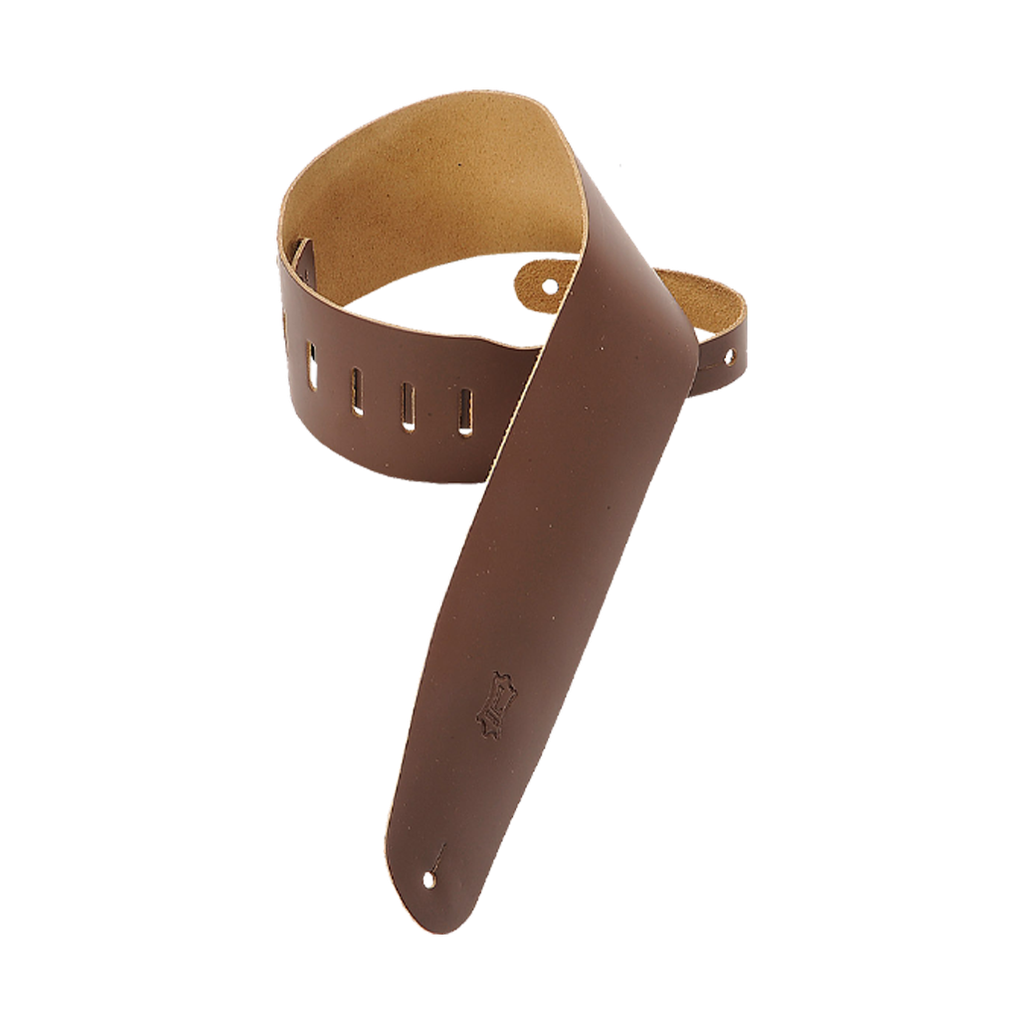 [M4-BRN] Levy's M4 Lead Leather Series 3" Guitar Strap, Brown