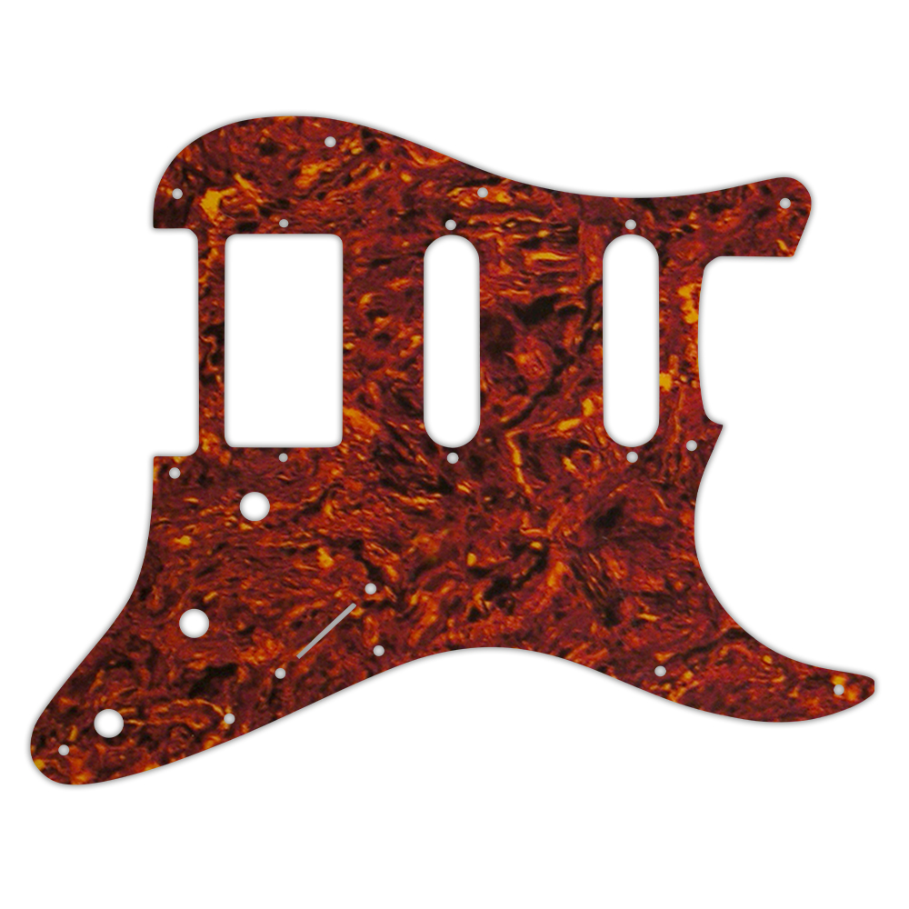 [STQ-205W] WD Custom Pickguard For Single Humbucker, Dual Single Coil Fender Stratocaster #05W Tortoise Shell/White