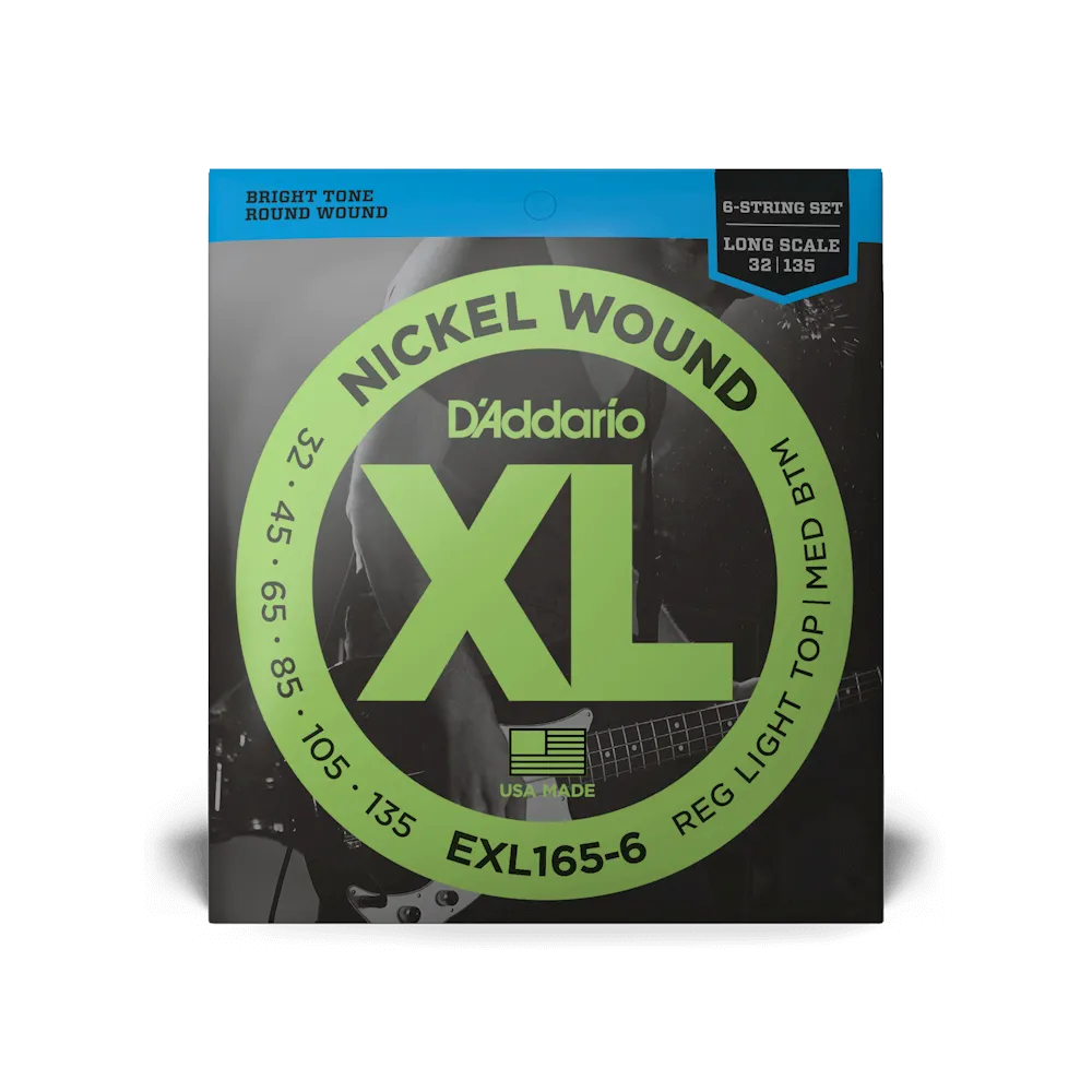[EXL165-6] D'Addario EXL165-6 6-String Bass Set, 32-135