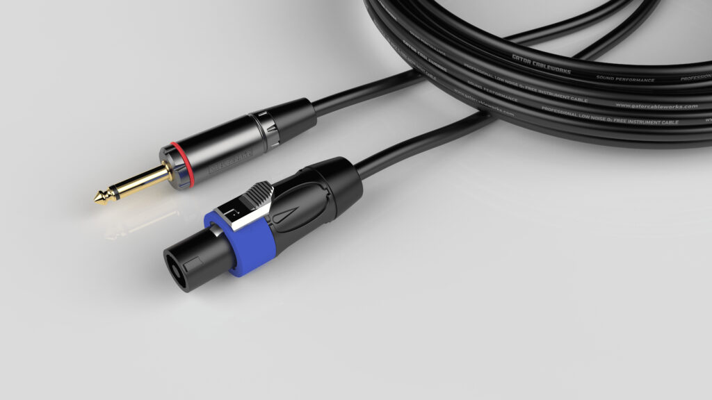 Gator Headliner Series Speaker Cable, 6', 1/4" to Twist Lock