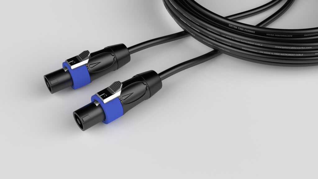 Gator Headliner Series Speaker Cable, 3', Twist Lock to Twist Lock