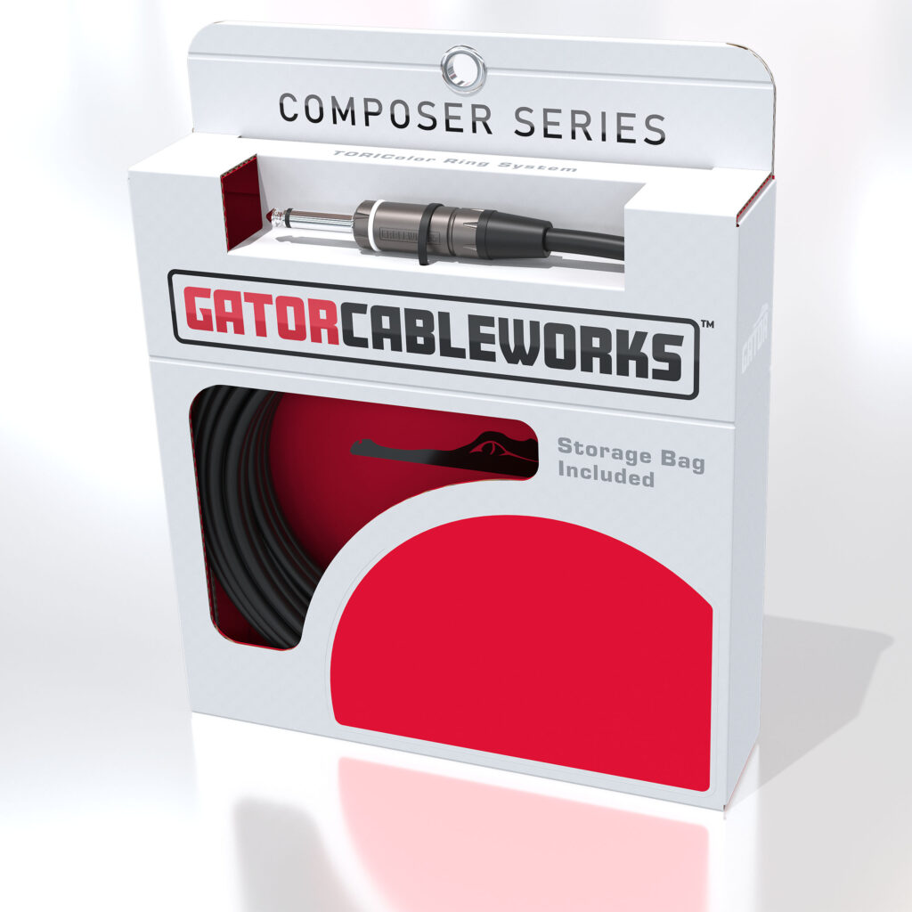 Gator Composer Series Instrument Cable, 20', Right Angle