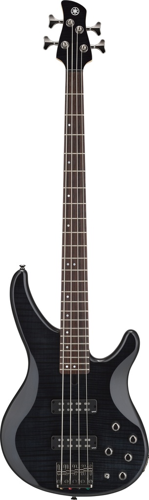 Yamaha TRBX604FM Electric Bass, Flamed Maple, Trans Black