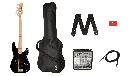 Squier Affinity Precision Bass PJ Pack, Black, with Rumble 15