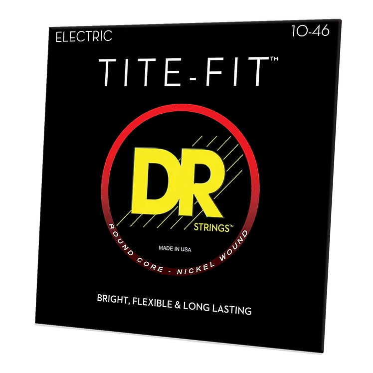 [MT-10] DR TITE-FIT Nickel Plated Electric Guitar Strings, Medium, 10-46