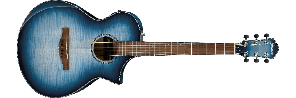 Ibanez AEWC400 Acoustic Electric Guitar, Indigo Blue Burst