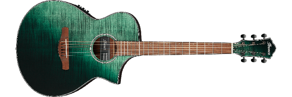 [AEWC32FMGSF] Ibanez AEWC32FM Acoustic Electric Guitar, Dark Green Sunset Fade High Gloss
