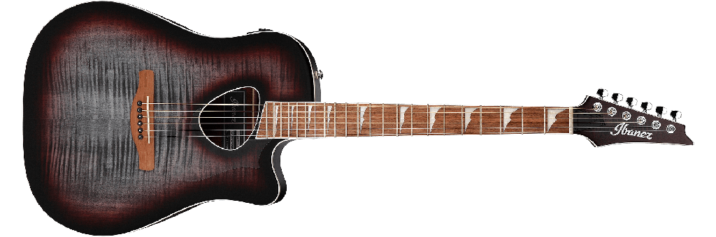 Ibanez ALT30FM Acoustic Electric Guitar, Red Doom Burst High Gloss