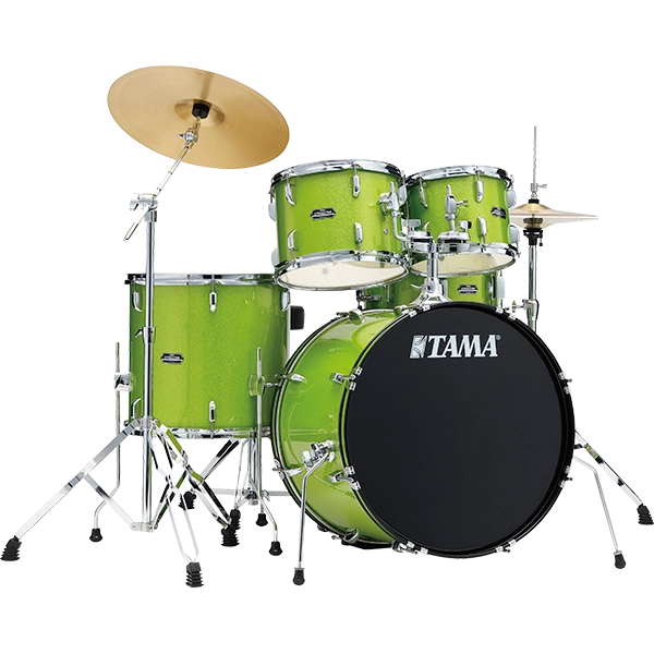 Tama ST52H5C Stagestar 5pc Complete Drum Kit, Lime Green Sparkle