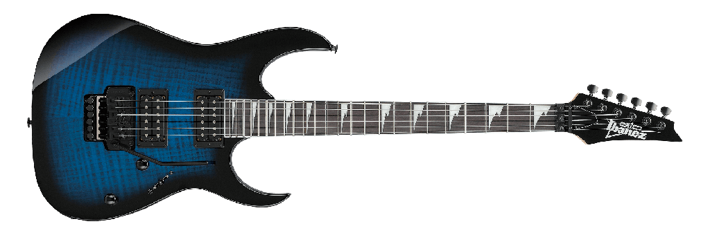 Ibanez Gio GRG320FA RG Style Electric Guitar, Transparent Blue Sunburst