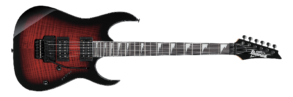 Ibanez Gio GRG320FA RG Style Electric Guitar, Transparent Red Burst