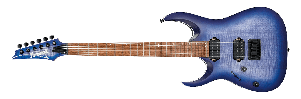 Ibanez RGA42FML Electric Guitar, Lefty, Blue Lagoon Burst Flat