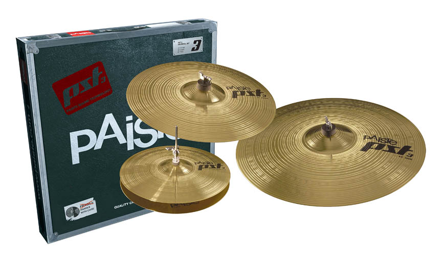Paiste PST 3 Universal Cymbal Set, 14" Hi Hats, 16″ Crash, 20″ Ride