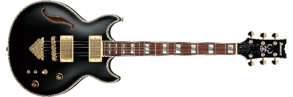 [AR520HBK] Ibanez Artist AR520H Semi-Hollow Electric Guitar, Black
