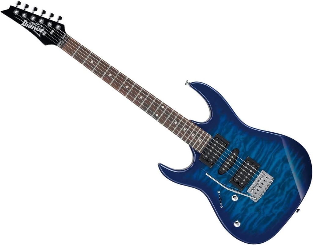 [GRX70QALTBB] Ibanez Gio GRX70QAL Electric Guitar, Lefty, Transparent Blue Burst