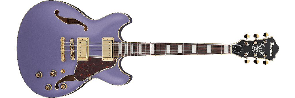Ibanez Artcore AS73G Semi-Hollow Electric Guitar, Metallic Purple Flat