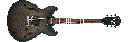 Ibanez Artcore AS53 Semi-Hollow Electric Guitar, Transparent Black Flat