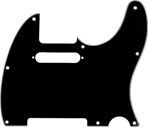 [991356000] Fender American Standard Tele Pickguard, Black (BWB)