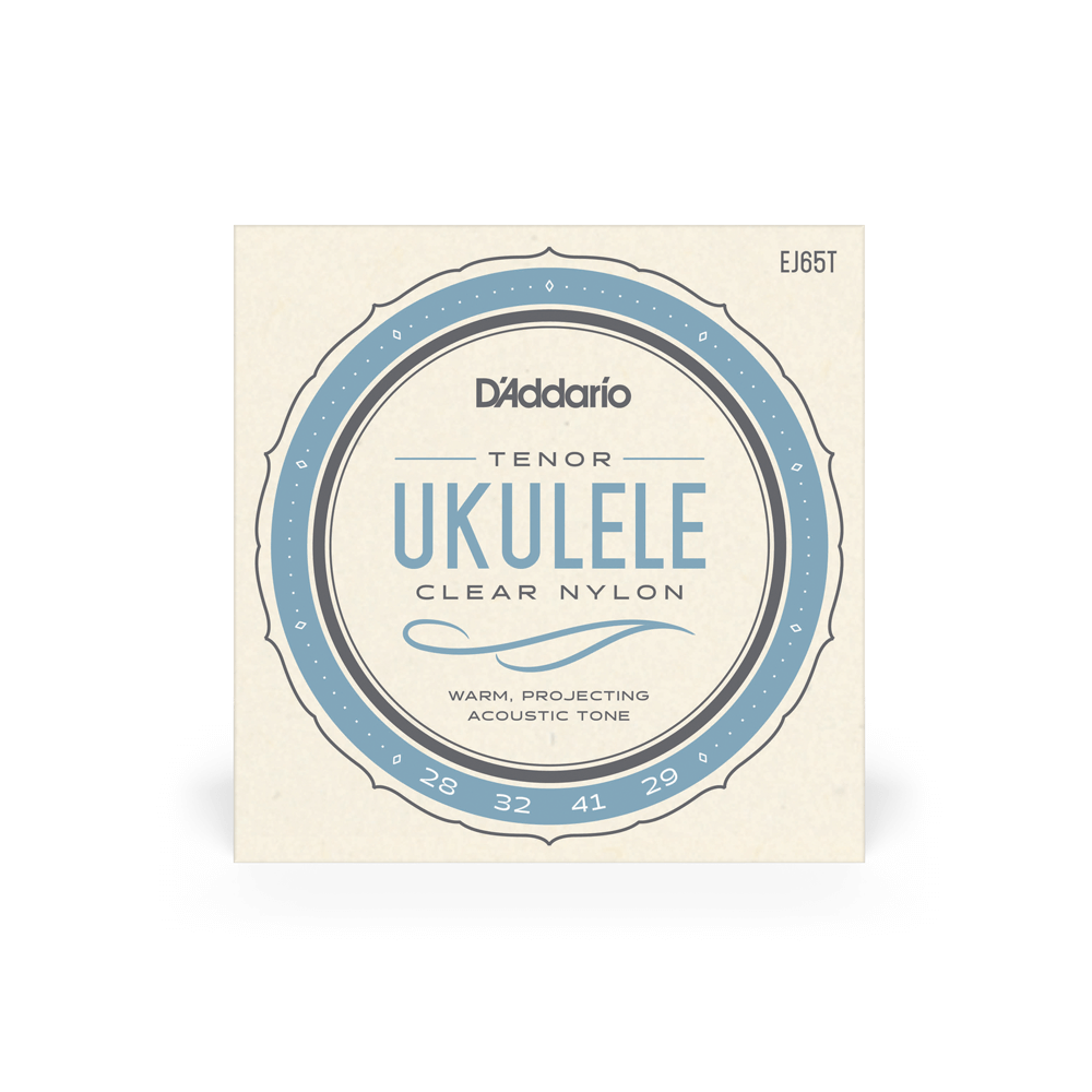 D'Addario EJ65T Tenor Ukulele Strings, Clear Nylon