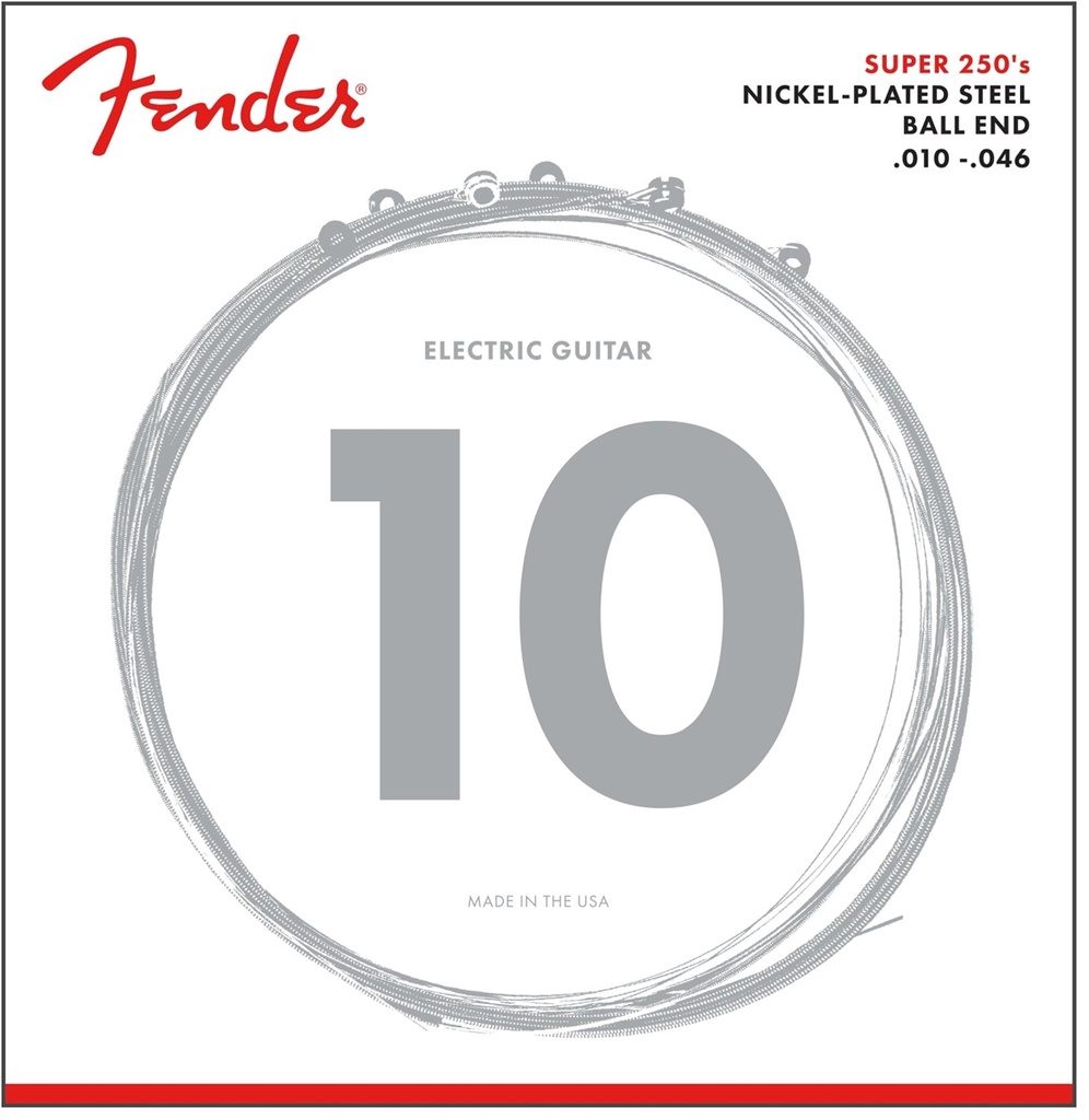 Fender Super 250's Electric Guitar Strings, 10-46 250R