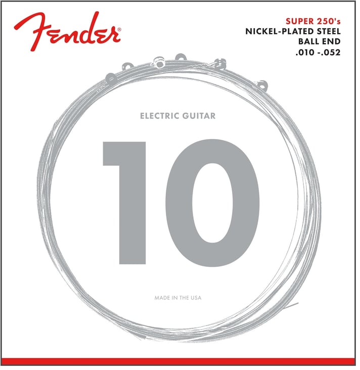 [730250407] Fender Super 250's Electric Guitar Strings, 10-52 250RH