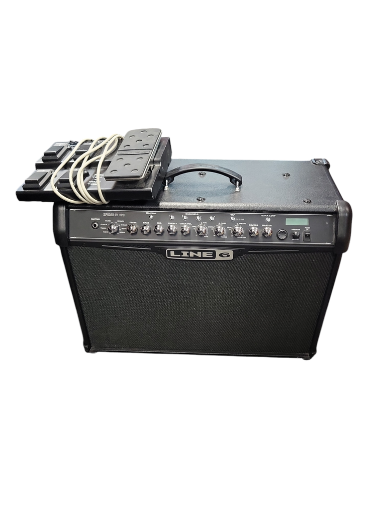 Line 6 Spider IV 120 120-Watt 2x10" Stereo Digital Modeling Guitar Combo with FBV Express Pedal