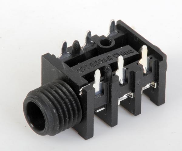[J-508] Fender 1/4" Stereo Jack, PC Mount, 6 Pins, 0053450000