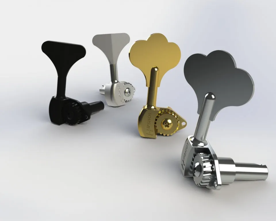 Hipshot Licensed Ultralite Bass Tuning Machine 3/8", Black, Y Key, Treble Side
