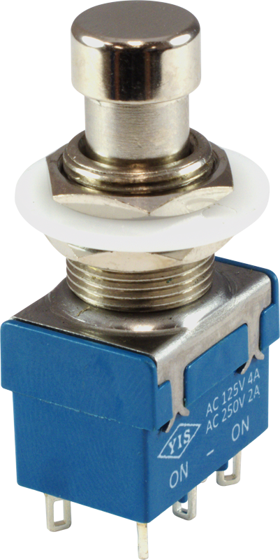 [P-H498] Footswitch - DPDT, Latching, Solder Lugs