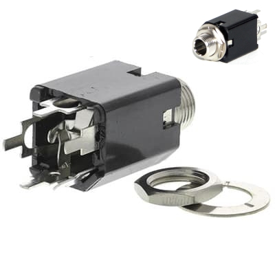 Switchcraft 114BPCX 1/4" Jack, 5 pins, Double closed circuit, PC terminals