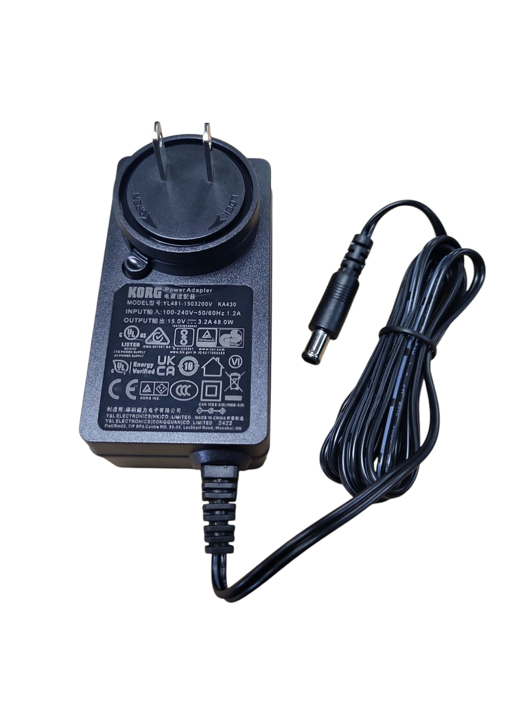 Korg KA430 AC Adaptor 15VDC 3.3AMP with US Plug
