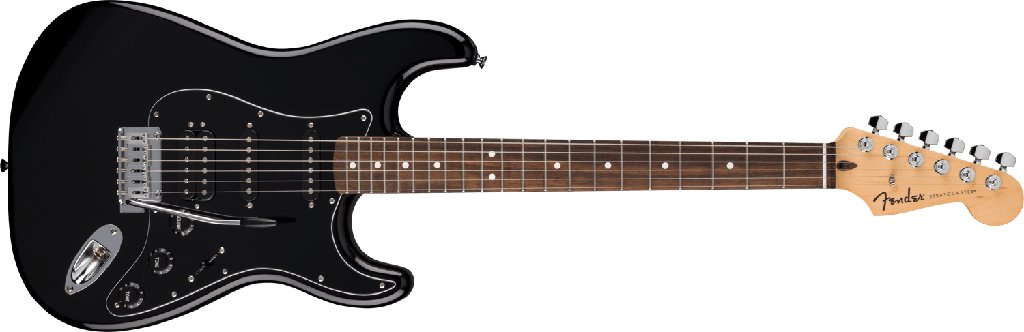 Fender Standard Stratocaster® HSS, Laurel Fingerboard, Black Pickguard, Black