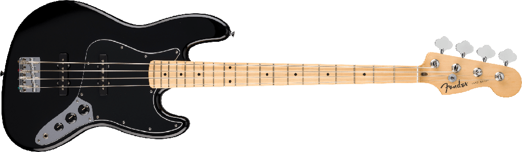 [266821506] Fender Standard Jazz Bass®, Maple Fingerboard, Black Pickguard, Black