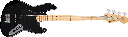 Fender Standard Jazz Bass®, Maple Fingerboard, Black Pickguard, Black