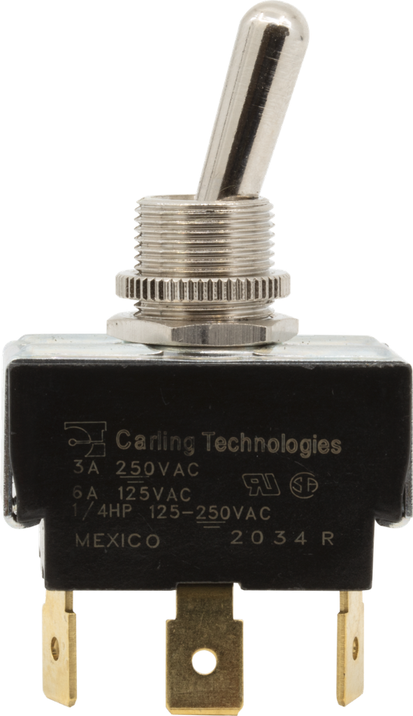 [P-H496] Carling SPDT Toggle Switch, 3 Position, On-Off-On, Full Size