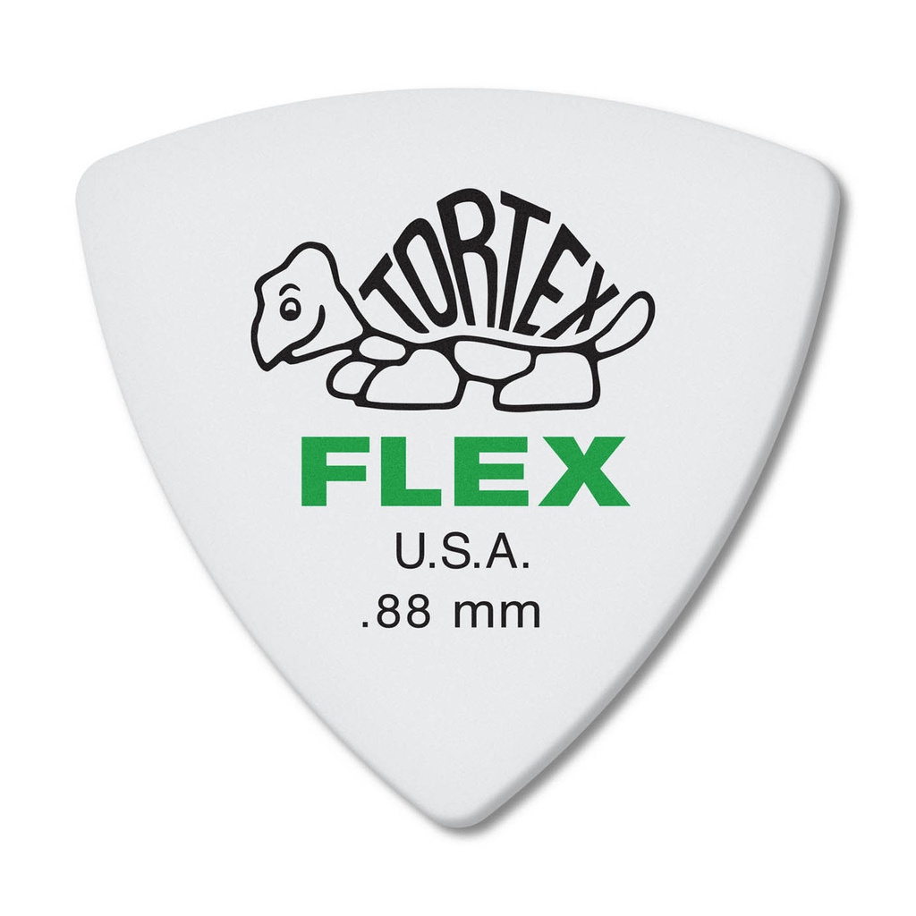 [456P088] Dunlop Tortex Flex Triangle Picks, .88 mm, 6 Pack