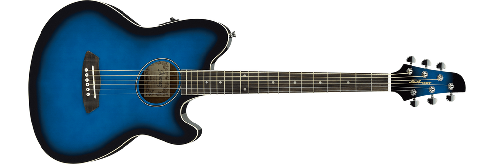 Ibanez TCY10E Talman Acoustic Electric Guitar, Transparent Blue Burst