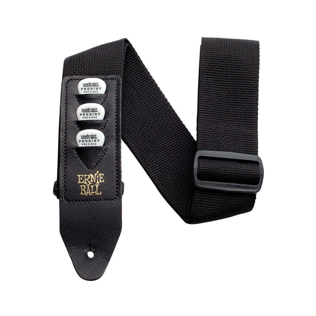 [P04039] Ernie Ball Black Polypro Pickholder Strap