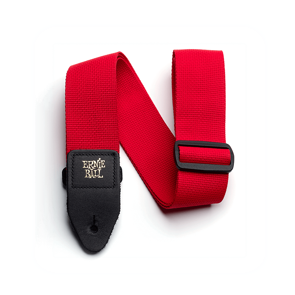 [P04040] Ernie Ball Red Polypro Guitar Strap