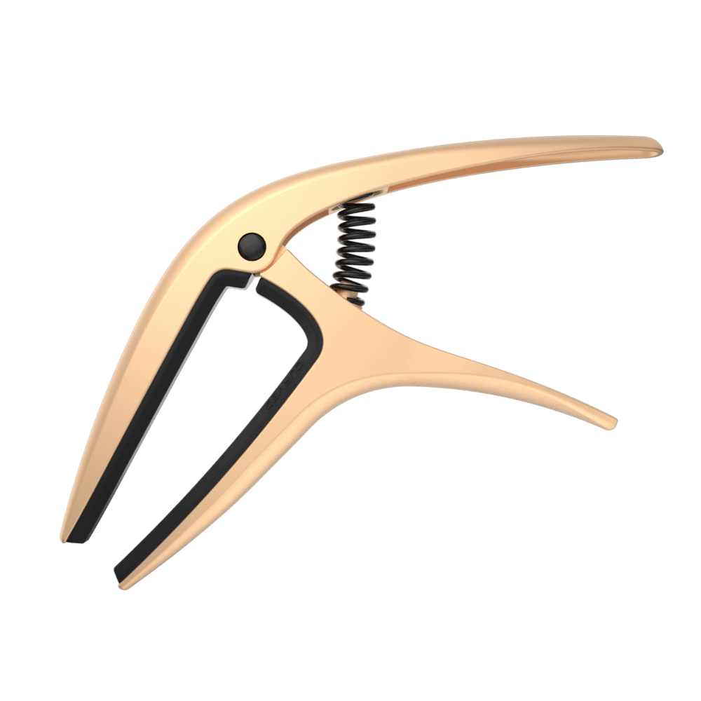 [P09606] Ernie Ball Axis Dual Radius Capo, Gold Satin