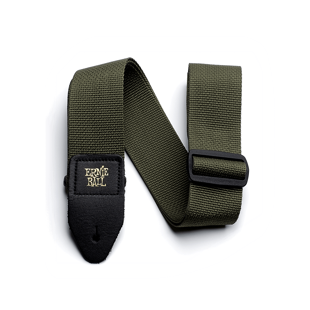 [P04048] Ernie Ball Olive Polypro Guitar Strap