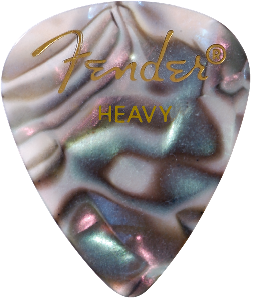 Fender Premium Celluloid 351 Shape Picks, Heavy, Abalone, 12-Pack