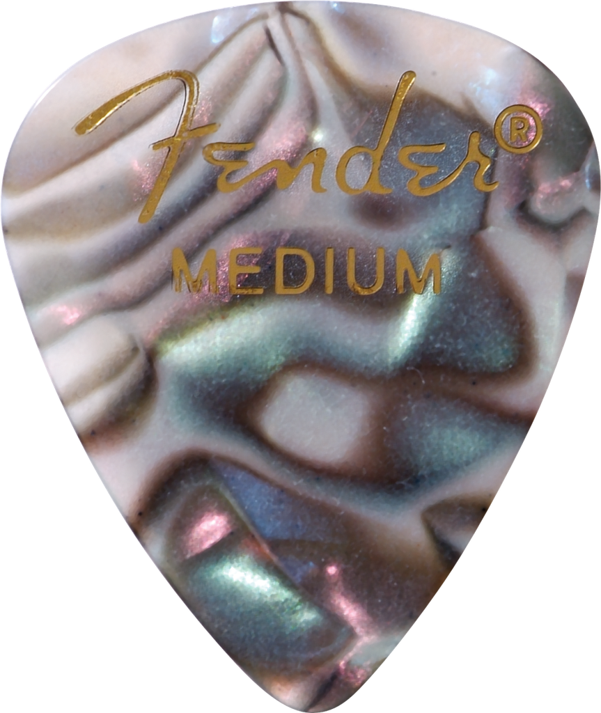 [1980351857] Fender Premium Celluloid 351 Shape Picks, Medium, Abalone, 12-Pack