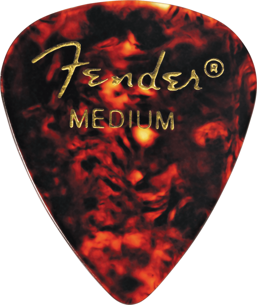 [1980351800] Fender Classic Celluloid, Tortoise Shell, 351 Shape, Medium, 12 Pack