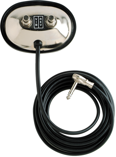 [994058000] Fender 2-Button Vintage-Style Footswitch: Vibrato / Reverb On/Off with 1/4" Jack