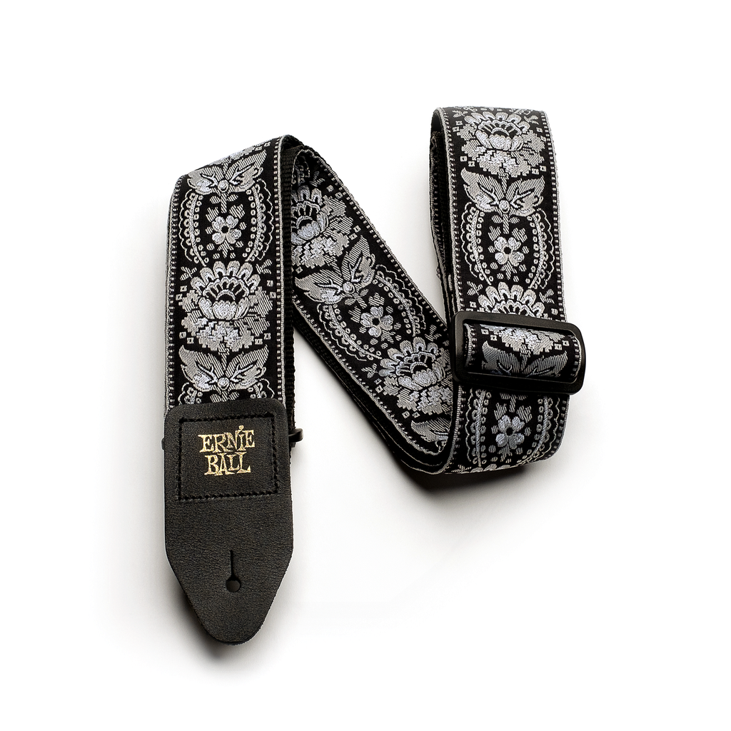 [P04150] Ernie Ball Silver Orleans Jacquard Strap