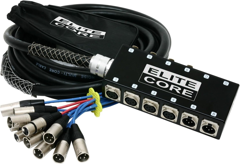Elite Core PS8425 8 x 4 25' Stage Snake, 8 XLR Sends 4 XLR Returns