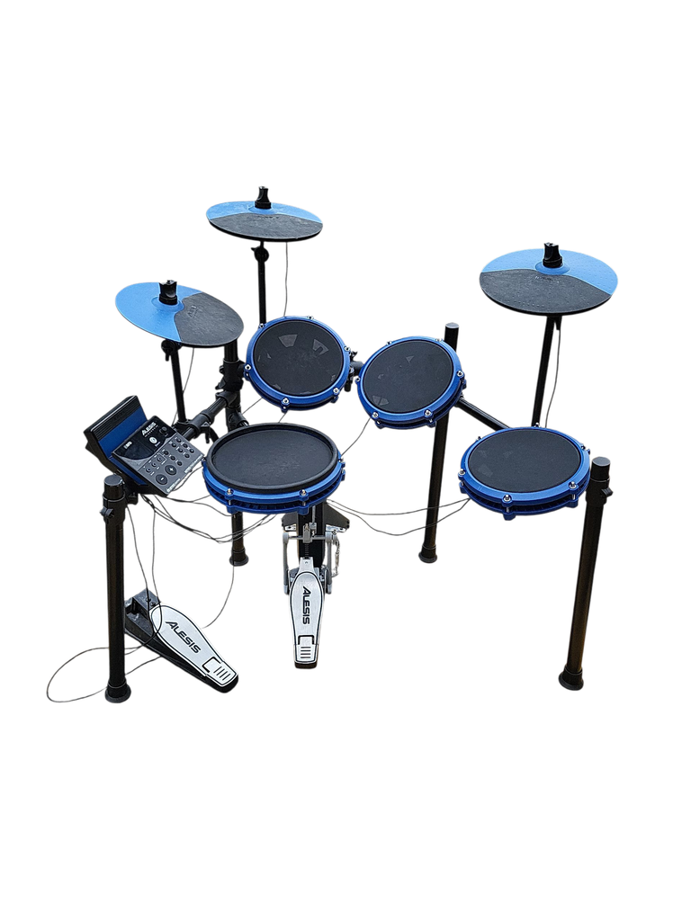Alesis Nitro Max Kit Electronic Drum Set Blue Drumeo Edition