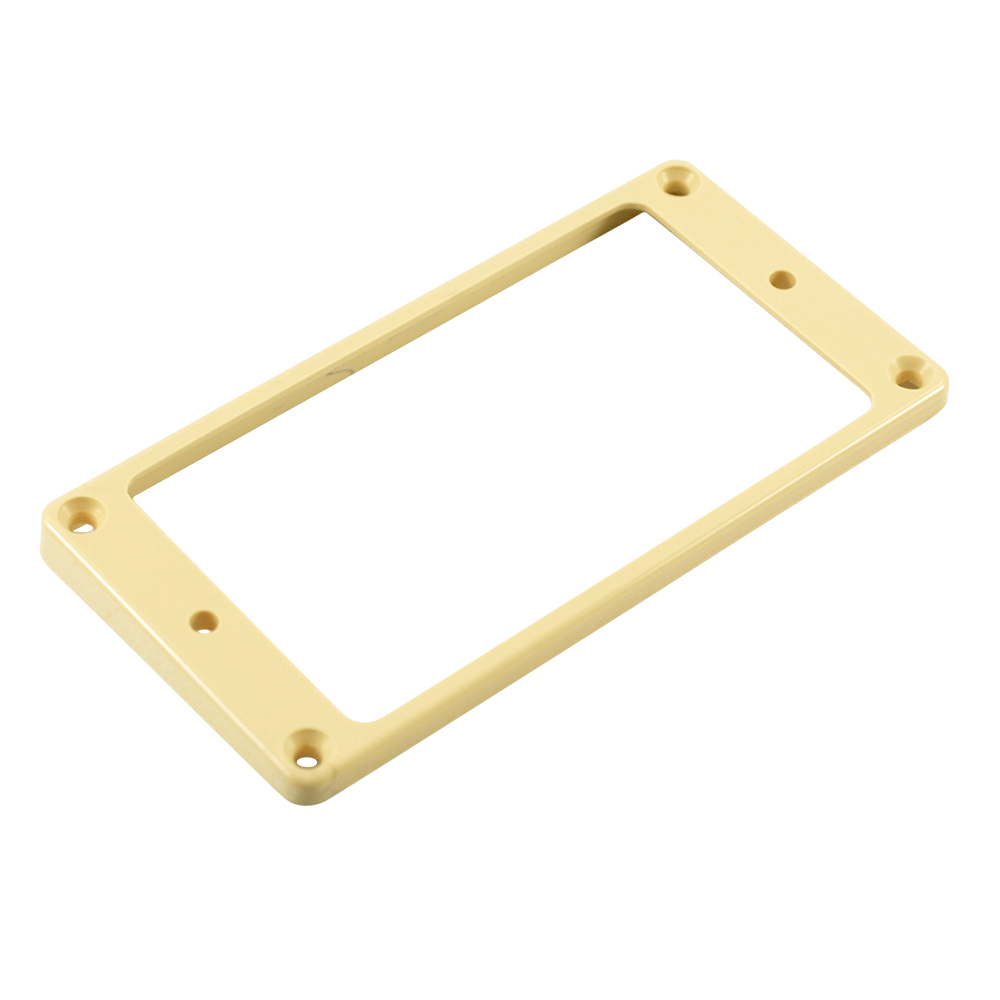 WD Plastic Humbucker Pickup Mounting Ring, Flat Bottom, Cream, Low